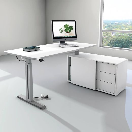 Höhenverstellbarer Schreibtisch Move-1 Style mit Sideboard